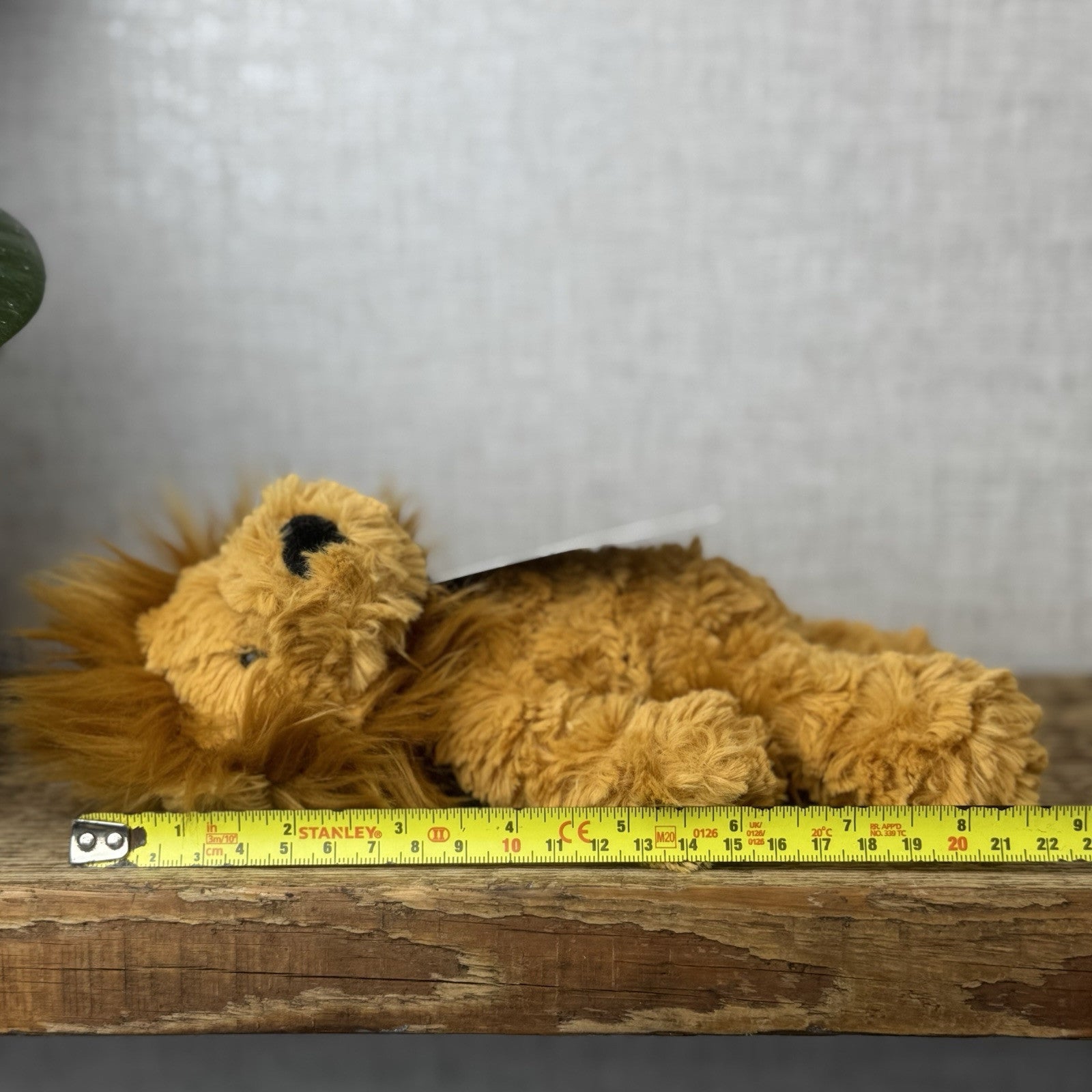 Jellycat Small Mumble Lion - Iggle Squiggle Orange Texture Jellycat Lion 9”