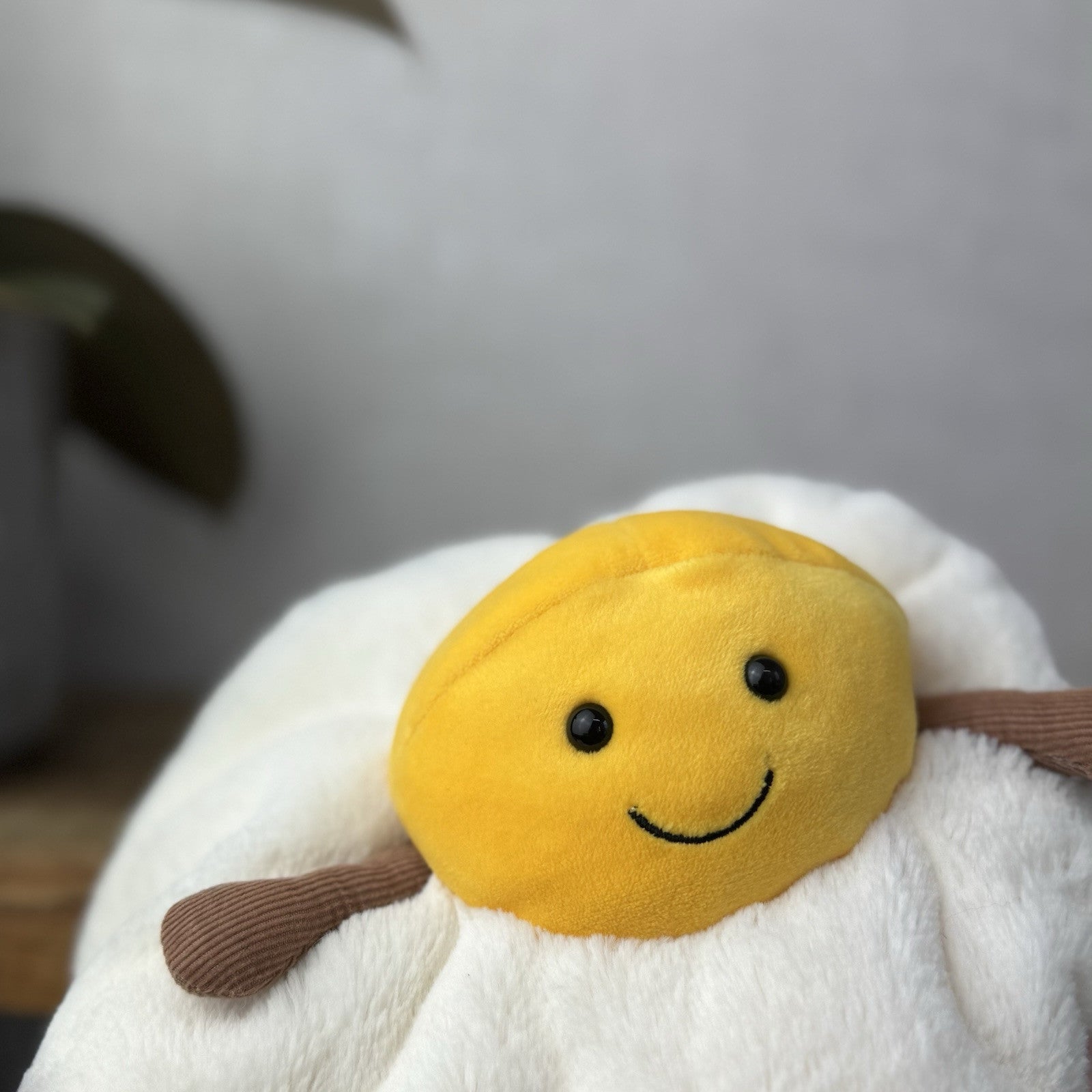 Jellycat Amuseable Fried Egg - Retired Egg Soft Toy Food Beanie Novelty Plush 8”
