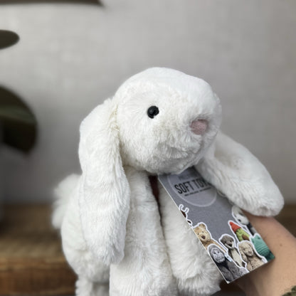 Jellycat SMALL White Smudge Bunny Rabbit - White Company White Bunny Smudge 10”