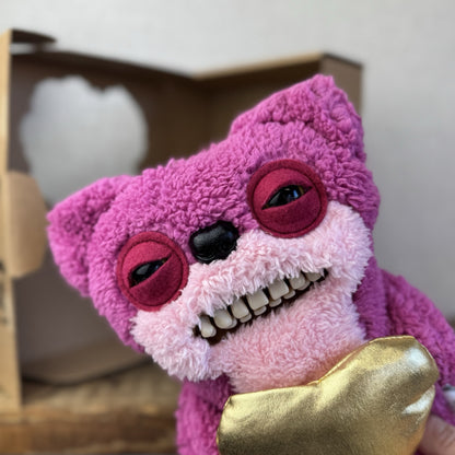Fuggler Gold Fuggler Teddy Bear Nightmare Pink Funny Ugly Monster Bear With Box 