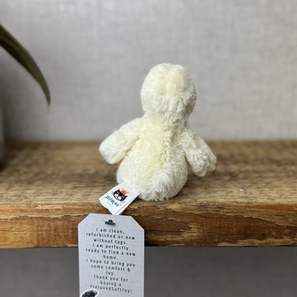 Jellycat Tiny Bashful Duckling - Tiny Yellow & Orange Duck Older Style Rare 5”
