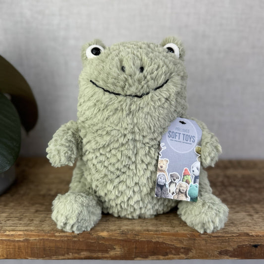 Jellycat Flumpie Frog - Jellycat Green Textured Chubby Frog Plush Beanie 8"