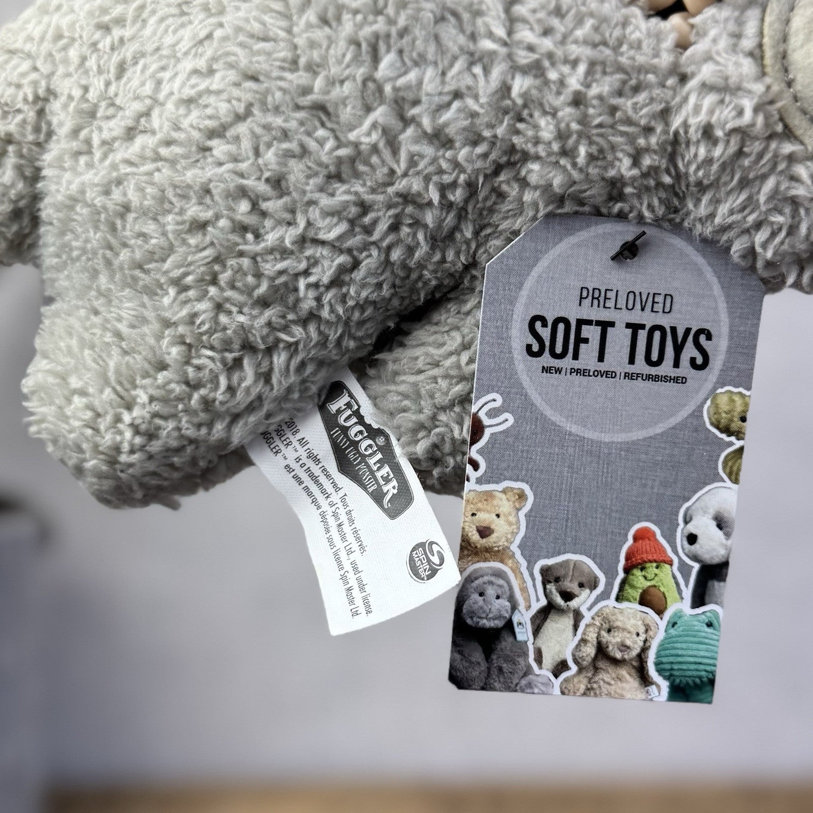 Fuggler Funny Ugly Monster Snuggler Edition - Munch Much Grey Snuggler Rare Soft