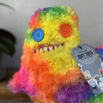 Fuggler Funny Ugly Monster Sir Splodge Alot - Chaos Crew Fluffy Rainbow Fuggler 