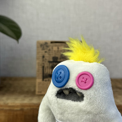 Fuggler Baby Fugg - Funny Ugly Monster Baby - White Button Eyes With Box 