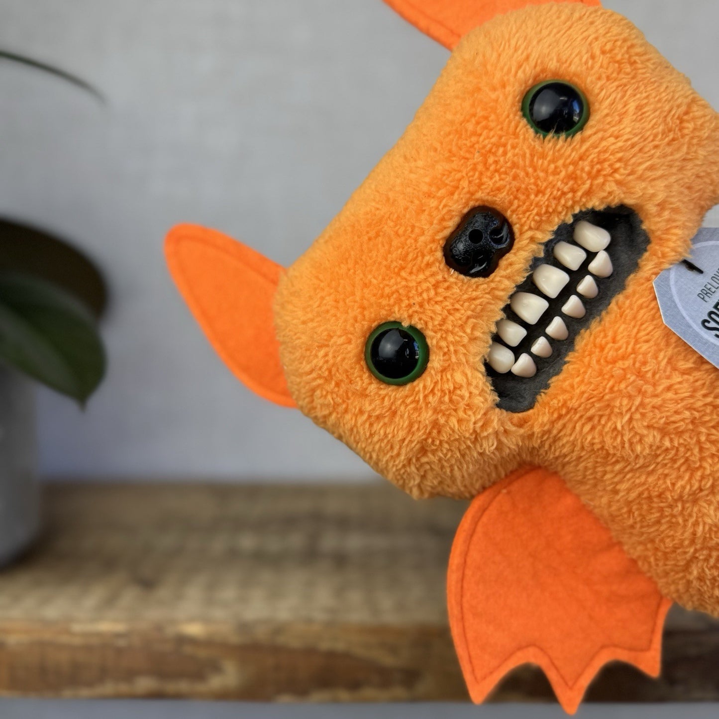 Fuggler Fart Face Fuggler Winged Bat - Orange Fluffy Bat Funny Ugly Monster 