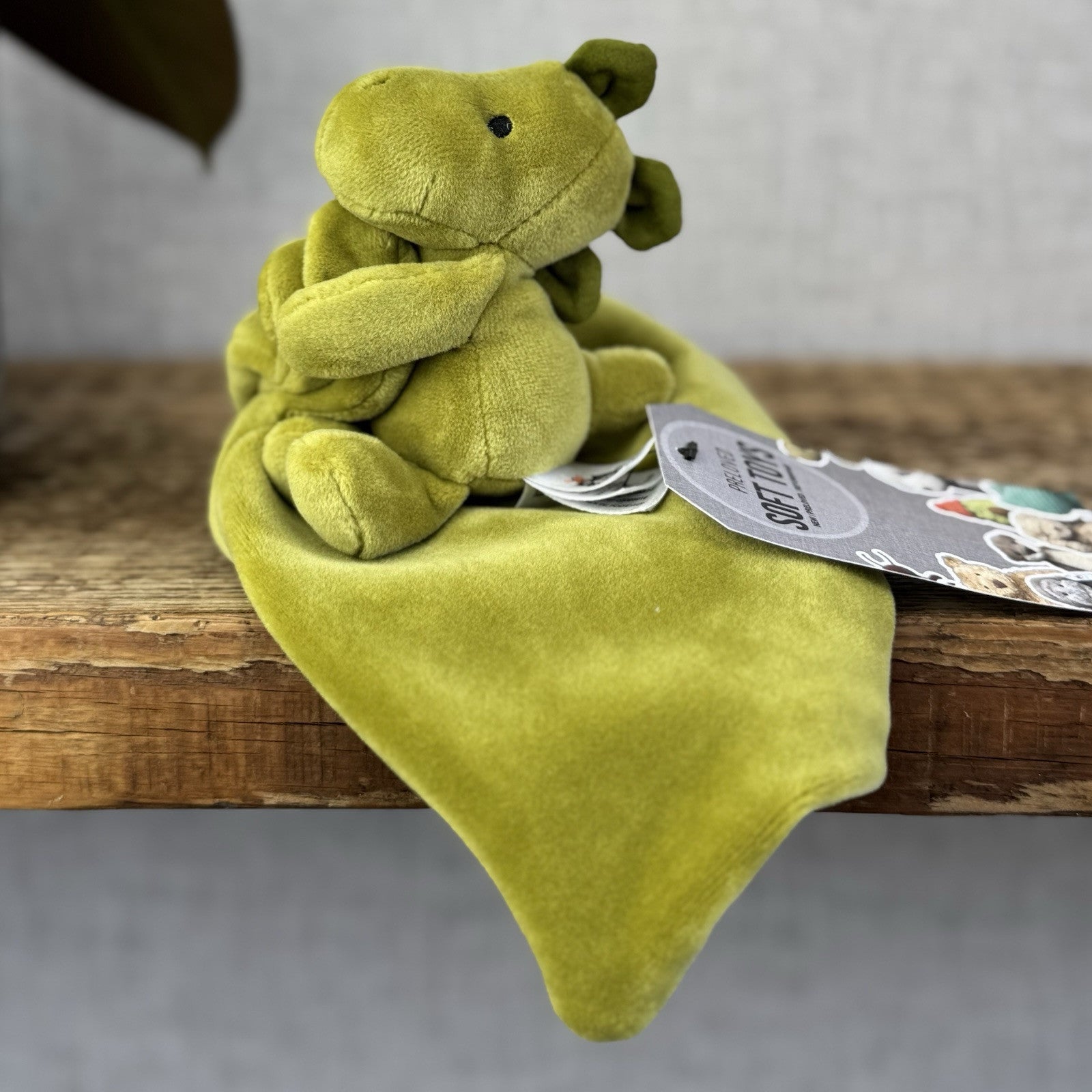 Jellycat My First Dino Soother - Green Velour Dinosaur Soother Small Soft Baby