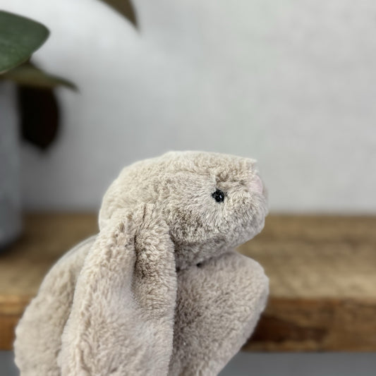 Jellycat Bashful Bunny Pouch - Coin Purse - Small Bunny Rabbit Pouch Beige Small