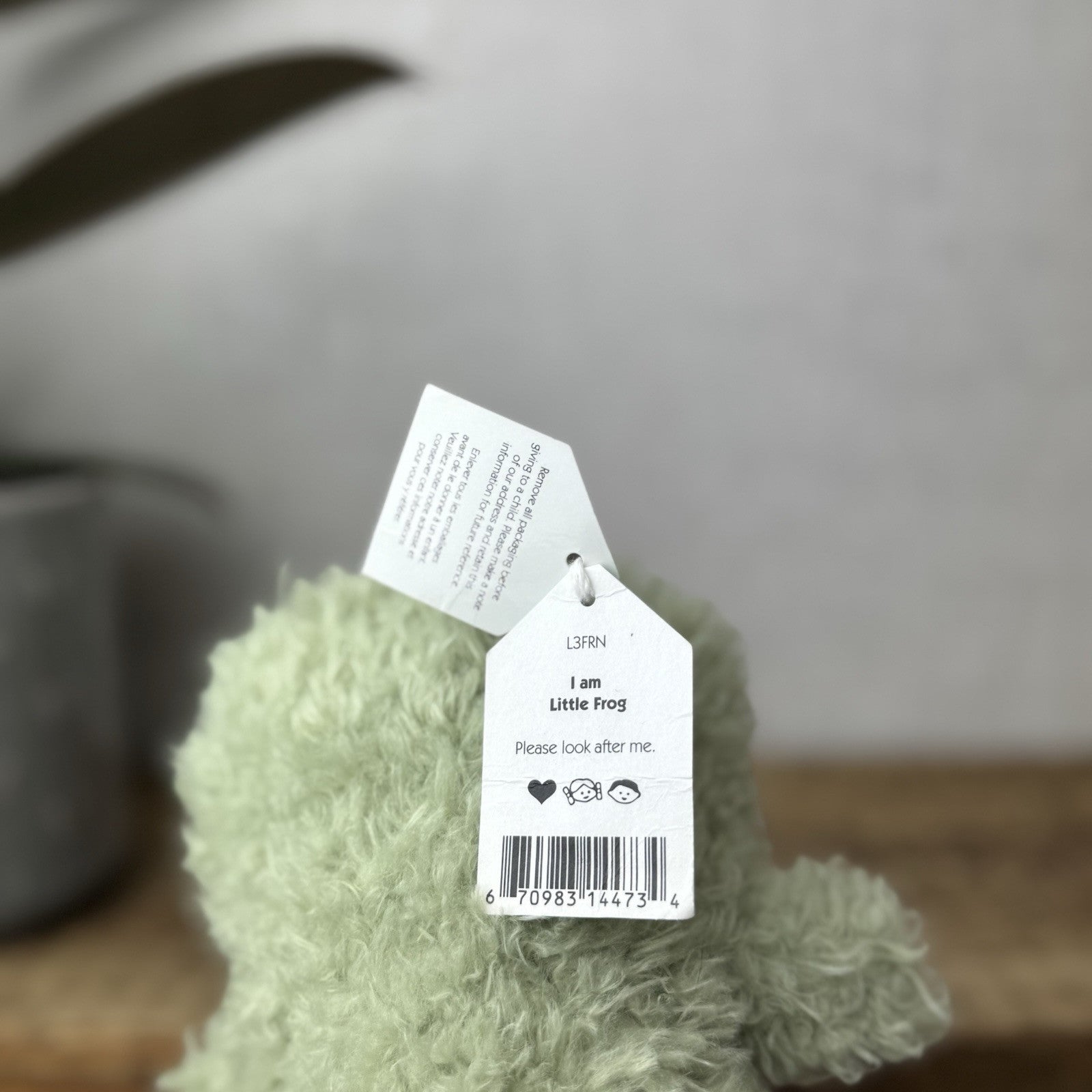 Jellycat Little Frog - Fluffy Little Frog - Light Green Frog New With Tags 8"