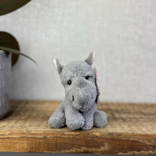 Russ Berrie Luv Pets Rhino - Small Beanie Rhino Soft Toy Plush With Tags 5"