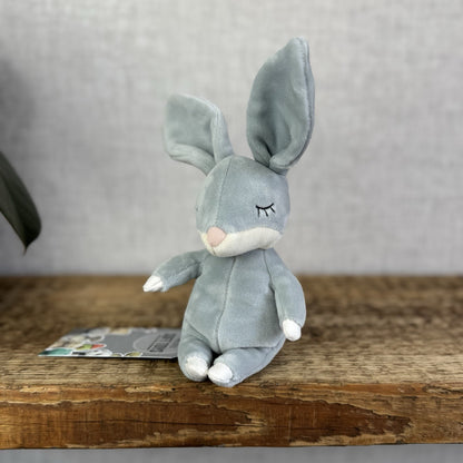 Jellycat Minikin Bunny Rabbit Grey - Tiny Small Velour Bunny Beanie Retired 6"