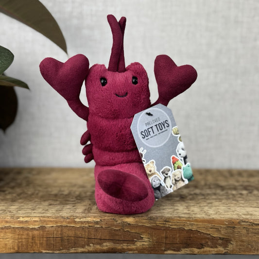 Jellycat Love Me Lobster - Red Lobster Heart Claws - Jellycat Lobster Gift 8”