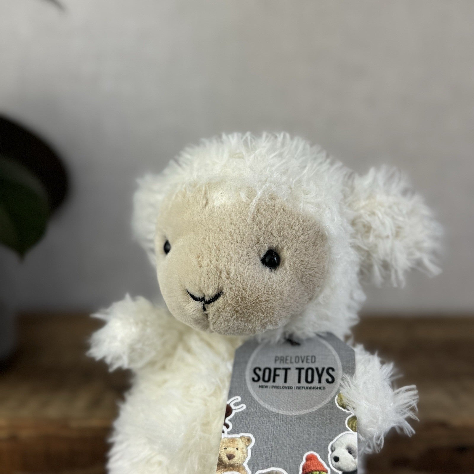 Jellycat Little Lamb - Small White/Cream Lamb Fuzzy Curly Fur Small Lamb 8"