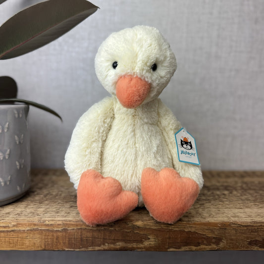 Jellycat Medium Bashful Duckling - Yellow & Orange Duck Retired With Tags 12”