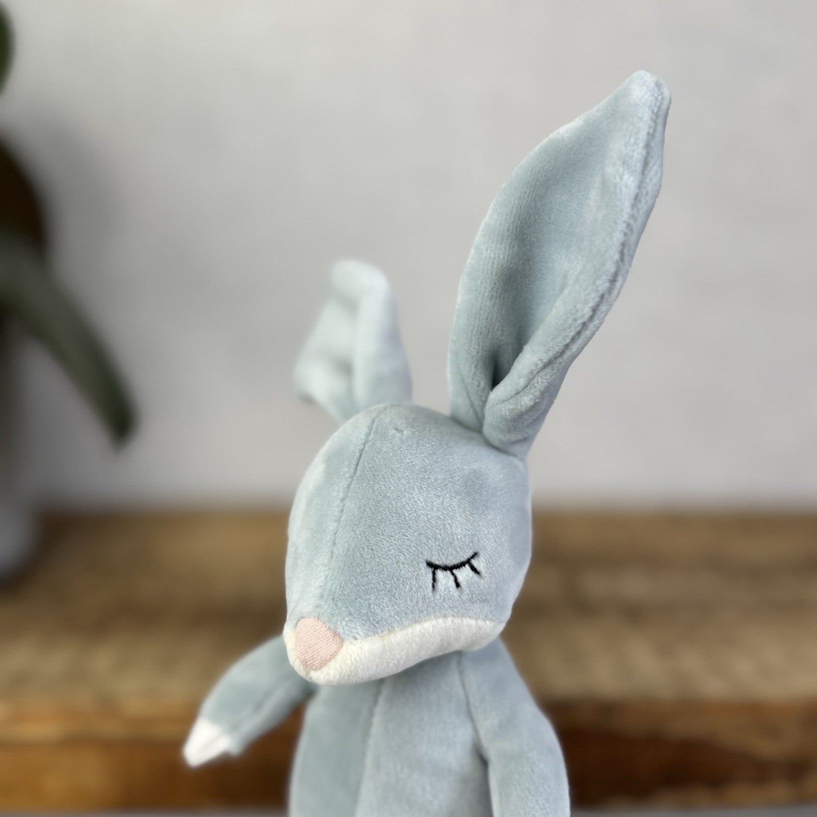 Jellycat Minikin Bunny Rabbit Grey - Tiny Small Velour Bunny Beanie Retired 6"