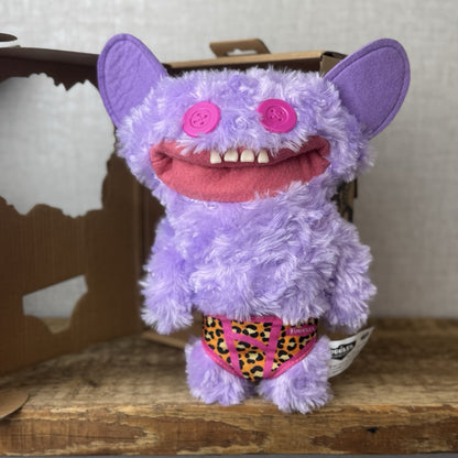 Fuggler Budgie Fuggler Grin Grin Fug - Purple Fluffy Fuggler Funny Ugly Monster