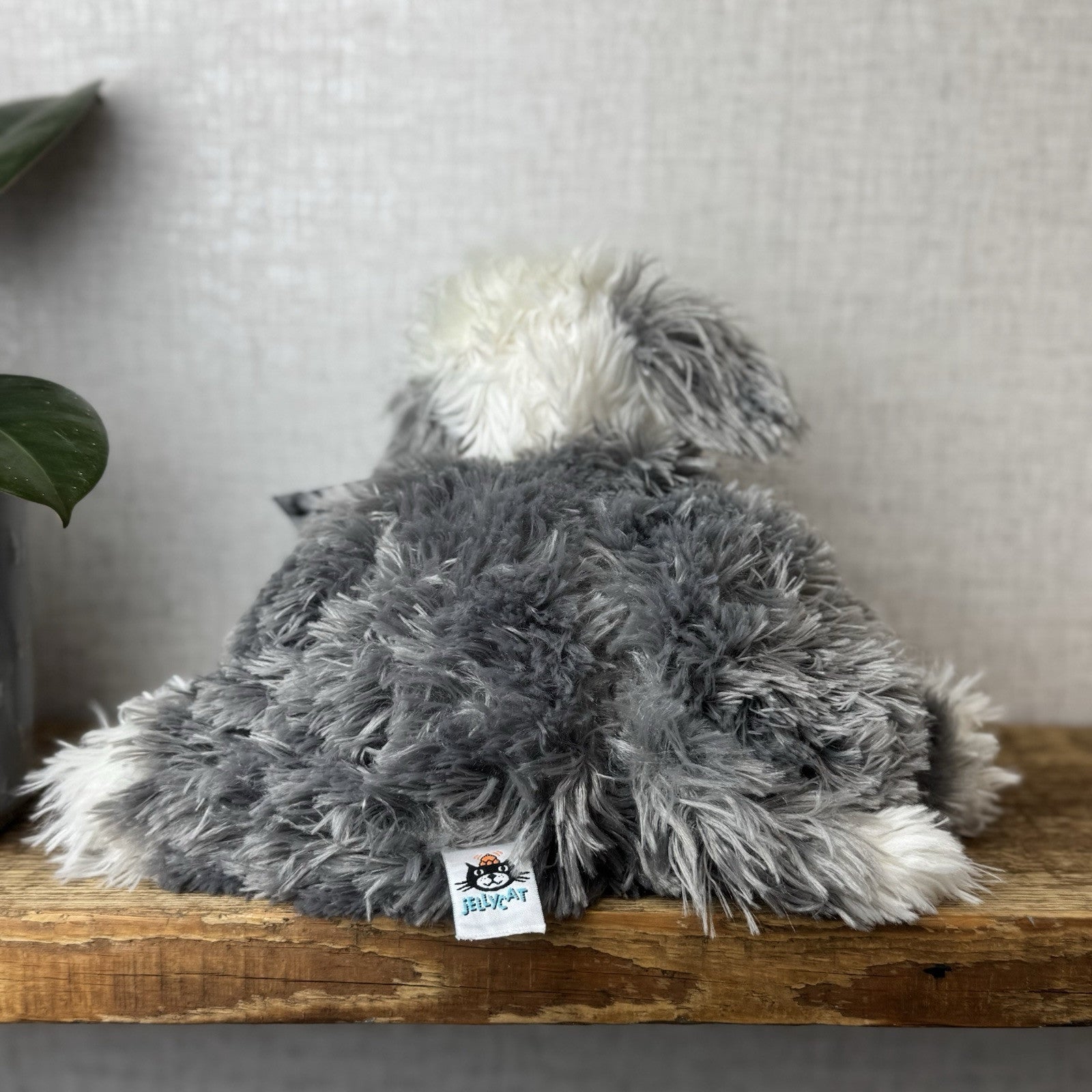 Jellycat Medium Truffles Chaucer Dog - Cream/Grey Floppy Dog Pillow Retired 14”