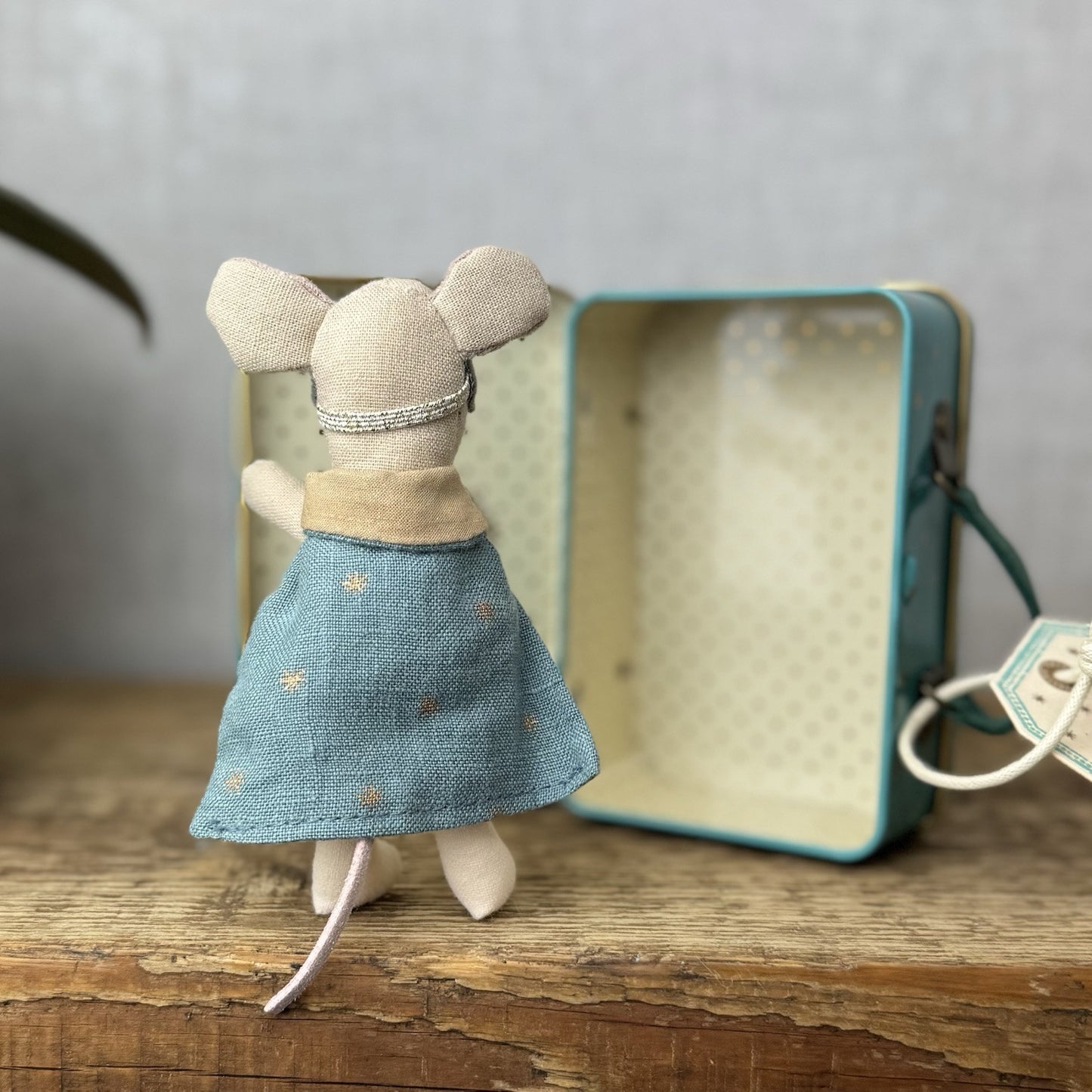 Maileg Superhero In Suitcase - Old Style Retired Superhero Mouse 2017