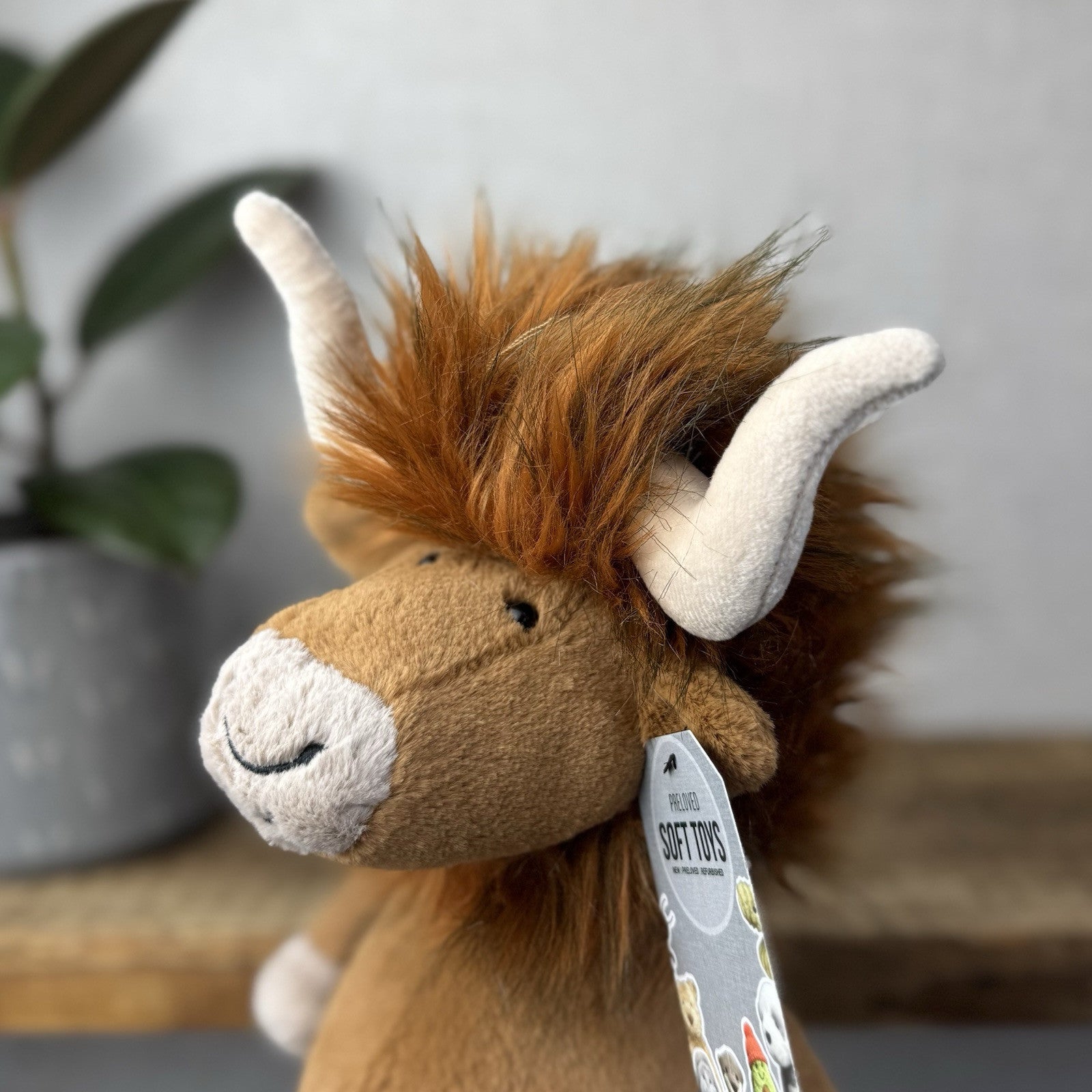 Jellycat Ramone Bull - Large Fluffy Bull New Jellycat New Without Tags 14"