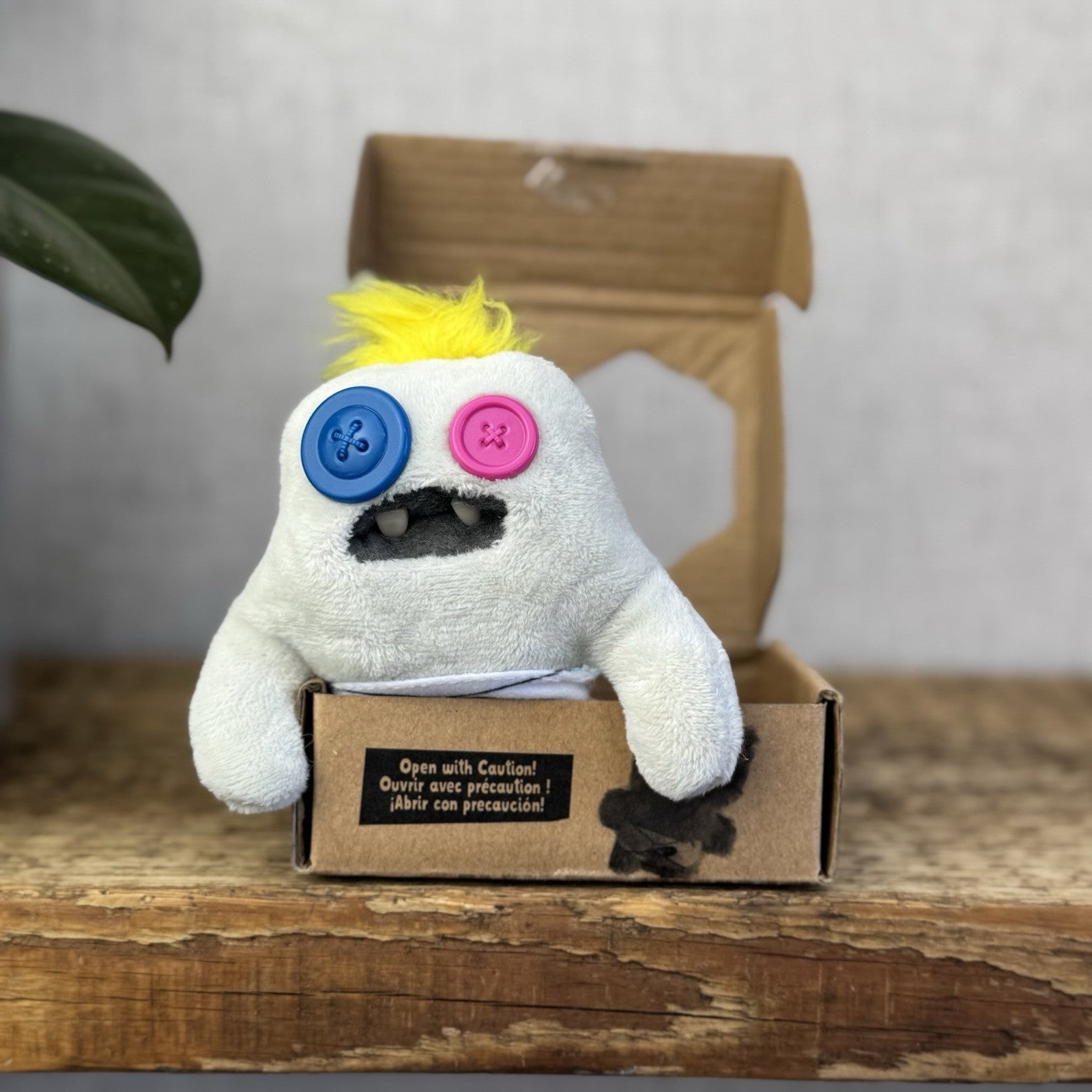 Fuggler Baby Fugg - Funny Ugly Monster Baby - White Button Eyes With Box 