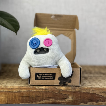Fuggler Baby Fugg - Funny Ugly Monster Baby - White Button Eyes With Box 