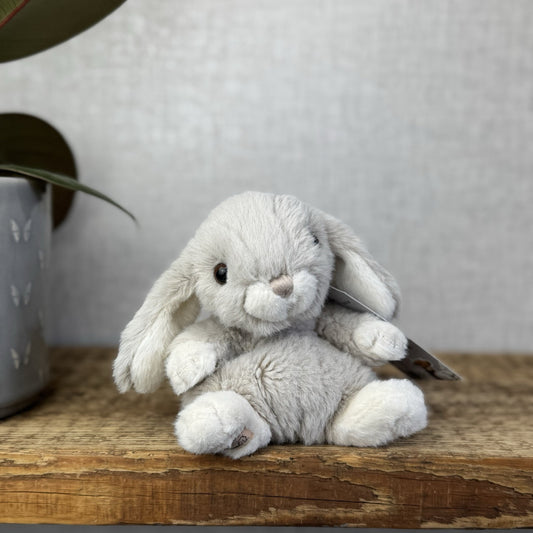 Barbara Bukowski Bears - Kanini Bunny Rabbit - Small Beanie Bunny Rabbit Grey 5"