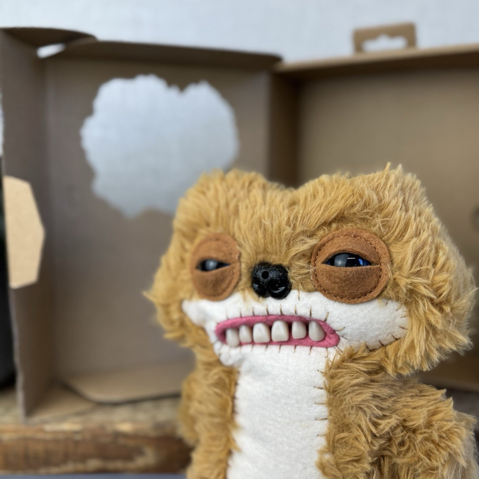 Fuggler Fart Face Sketchy Squirrel - Brand New Unused With Box Funny Ugly Plush