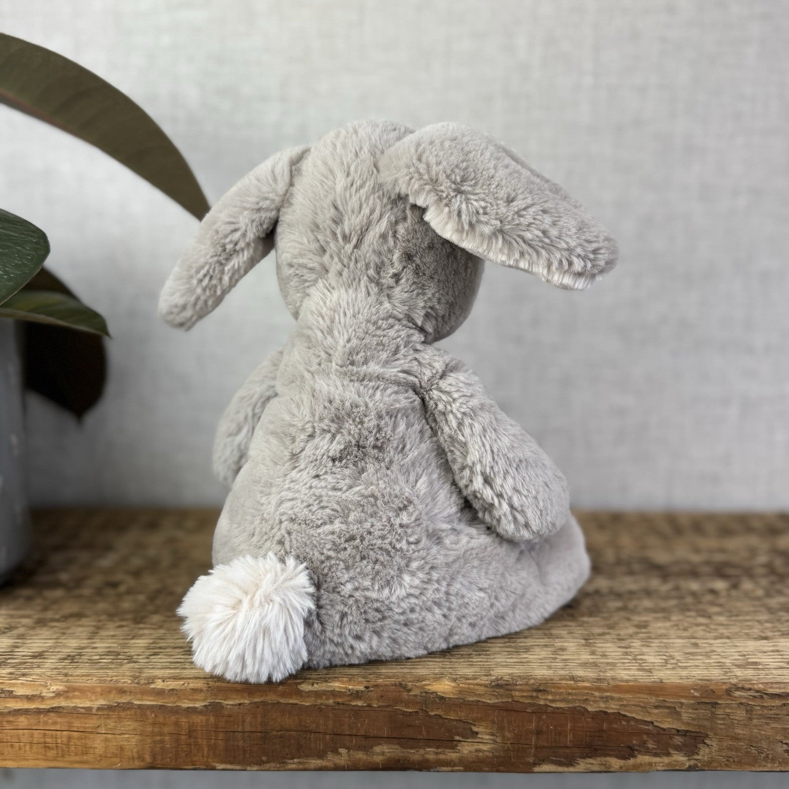 Jellycat Nibs Bunny - Retired Grey Beanie Rabbit - Big Feet Lop Eared 9"