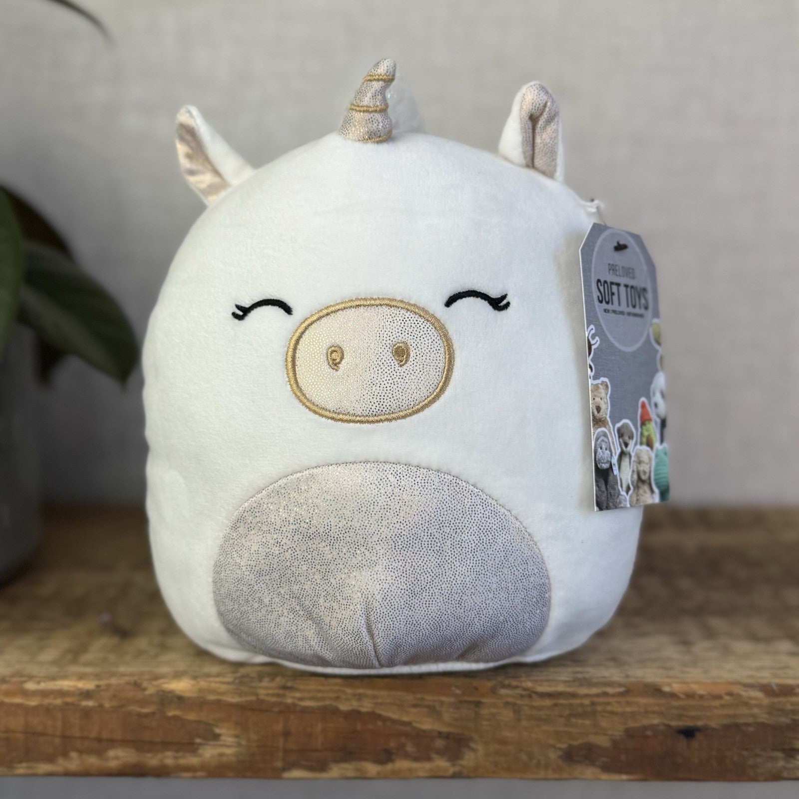 Squishmallow - Sofia The Unicorn White.Gold Unicorn Squish Soft Toy Small 7.5"