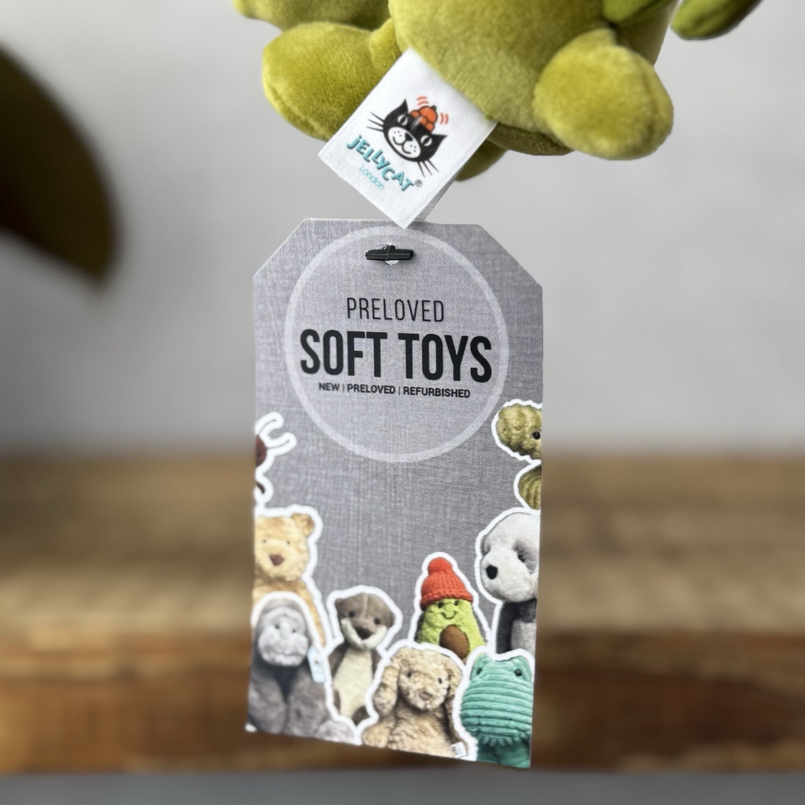 Jellycat My First Dino Soother - Green Velour Dinosaur Soother Small Soft Baby
