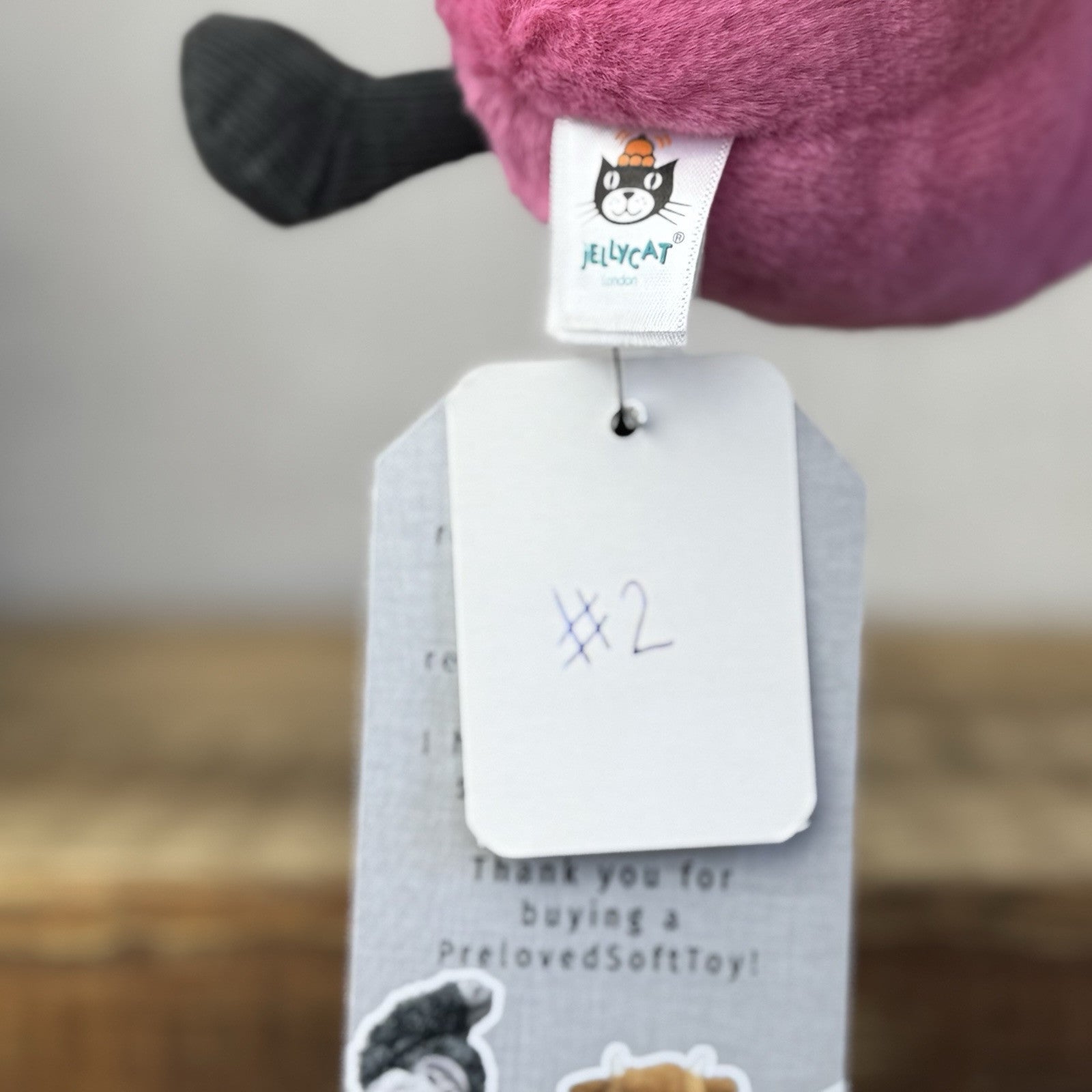 Jellycat Amuseable Pink Heart Small Heart Beanie - Jellycat Heart Small 4” (2)