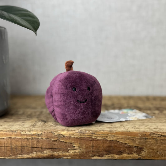 Jellycat Fabulous Fruit Plum - Small Purple Fruit Soft Toy Food Play Beanie 4”