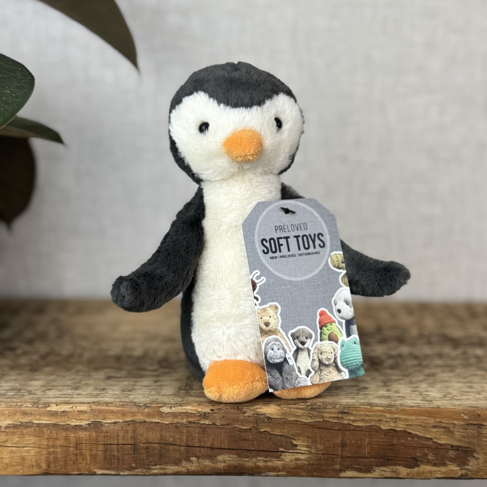 Jellycat Small Bashful Penguin - Small Retired Standing Penguin Grey - 8”