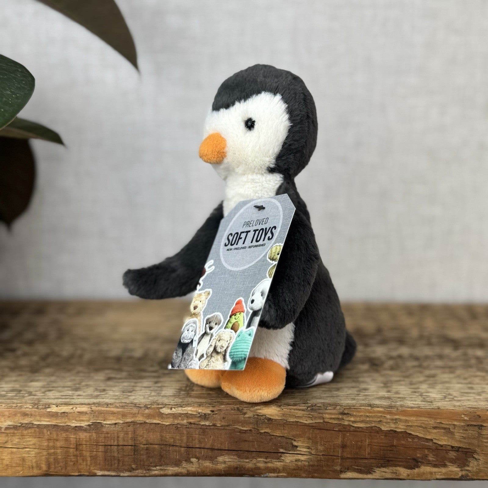 Jellycat Small Bashful Penguin - Small Retired Standing Penguin Grey - 8”
