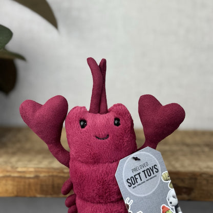 Jellycat Love Me Lobster - Red Lobster Heart Claws - Jellycat Lobster Gift 8”