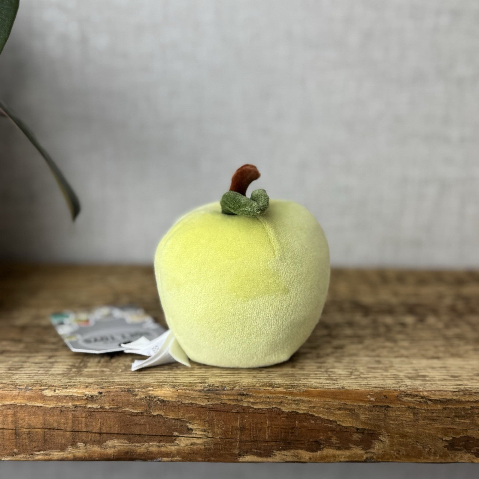 Jellycat Fabulous Fruit Apple - Green Apple Velour Play Food Soft Toy Beanie 4”