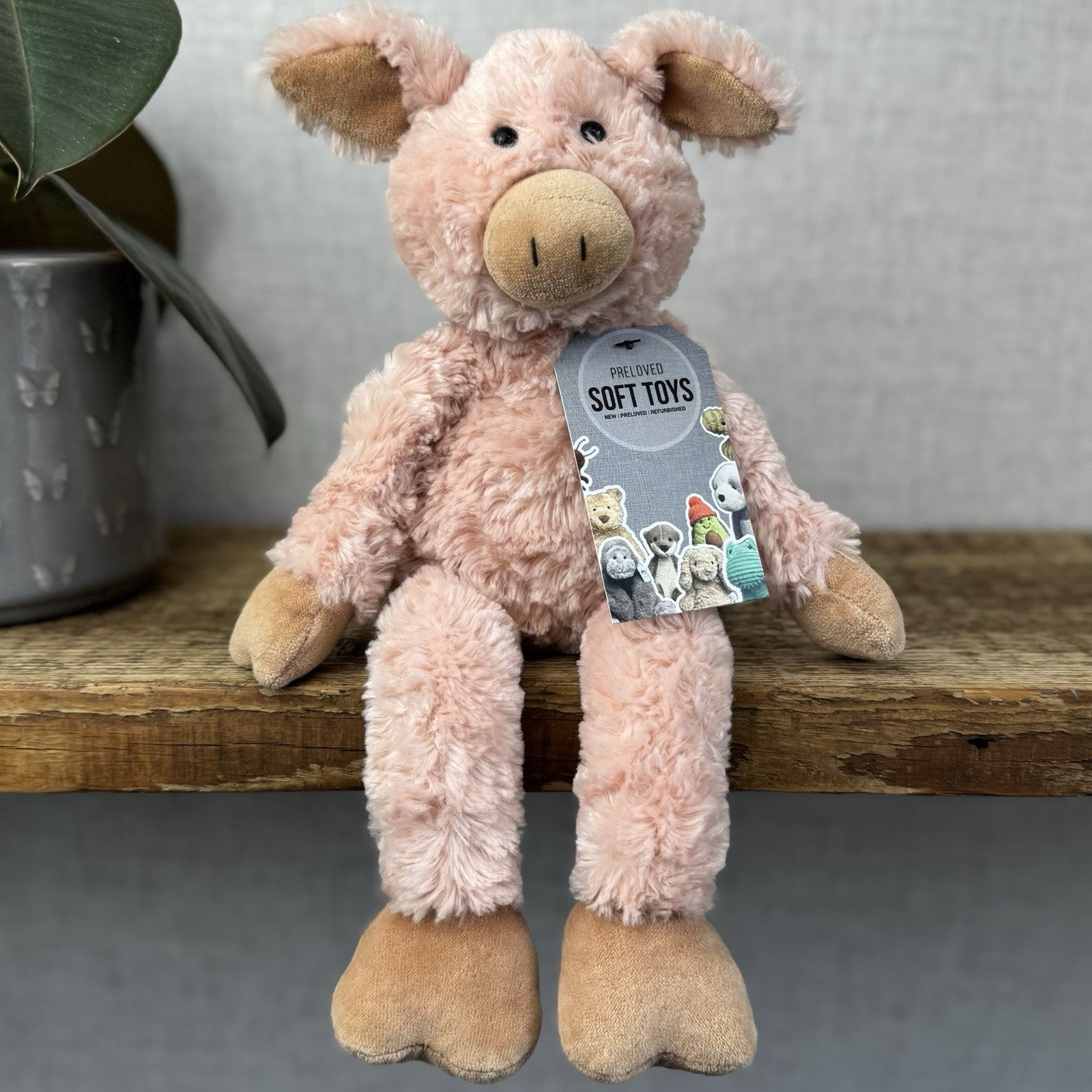 Jellycat Small Pickles Piglet - Vintage Jellycat Pig New Without Tags 12"