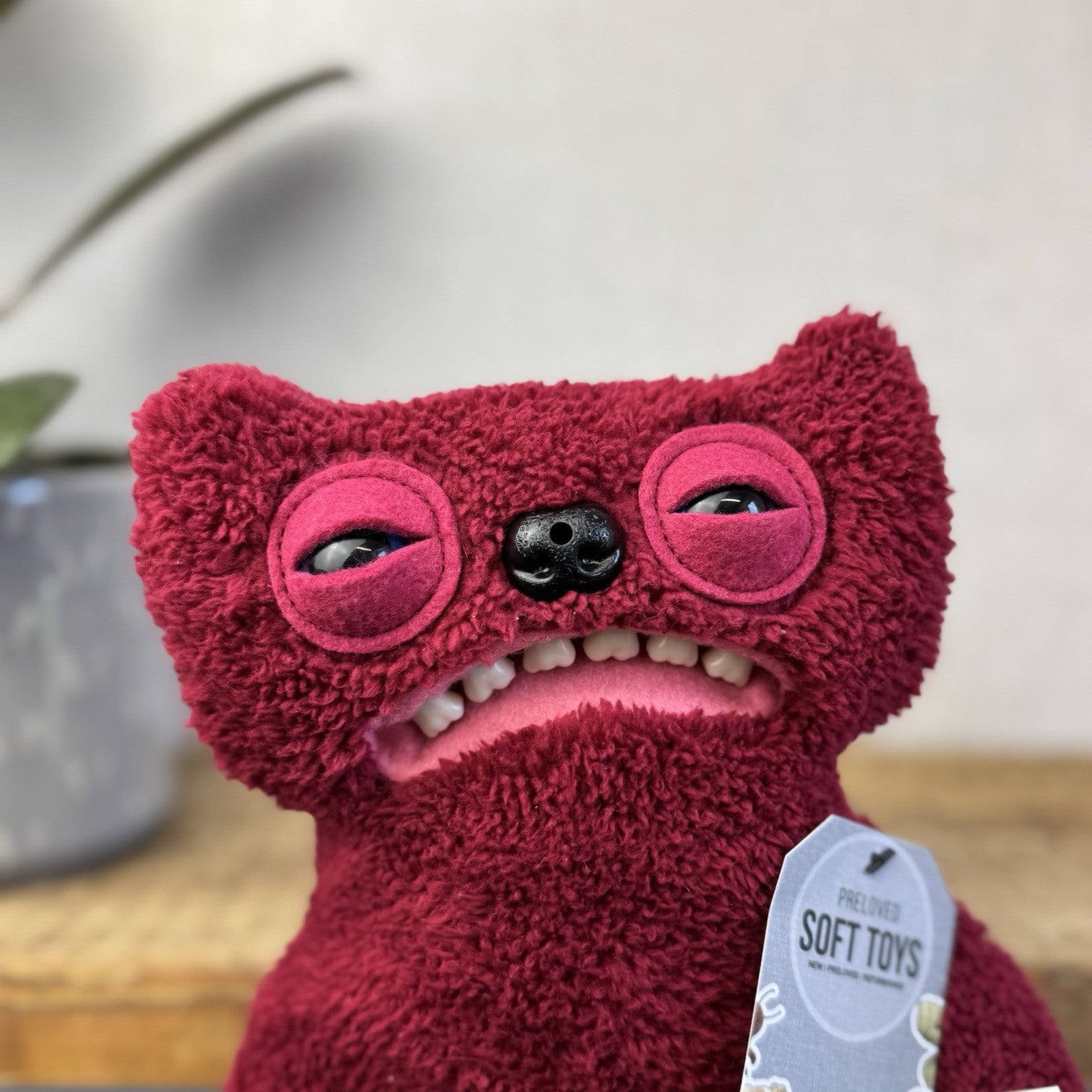 Fuggler Funny Ugly Monster - Fart Face Gnawing Terror - Farting Fuggler Red