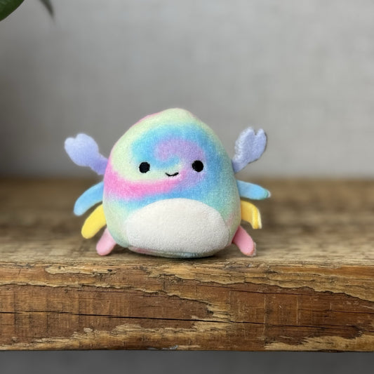 Squishmallow Squishville - Tiny Squishmallow Christabel Tie Dye Crab Pink/blue
